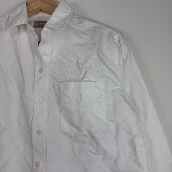 Everlane The Japanese Oxford Long Sleeve Button Down Shirt White 00 - Picture 4 of 8